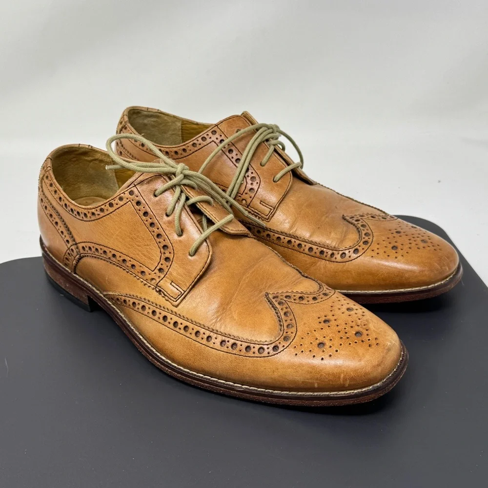 Cole Haan Wingtip Giraldo Derby Brogue Shoe British 9 Leather nike air c09303